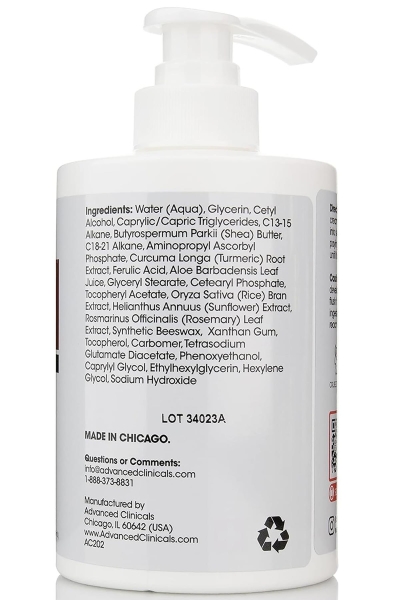 Advanced Clinicals Vitamin C + Turmeric Yüz ve Vücut Kremi 444ML - 3