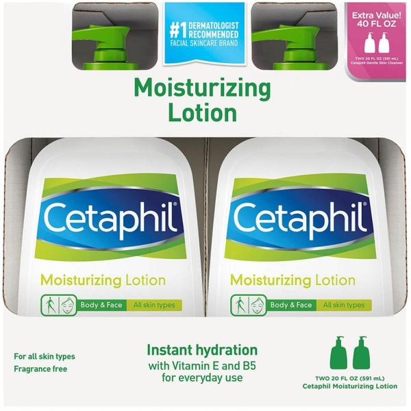 Cetaphil Vücut ve Yüz İçin Nemlendirici Losyon 2x591ML - 1