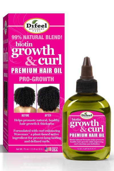 Difeel Biotin Growth & Curl Saç Yağı 75ML - 1