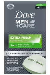 Dove Men Extra Fresh Yüz ve Vücut Sabunu 6lı Paket - 1