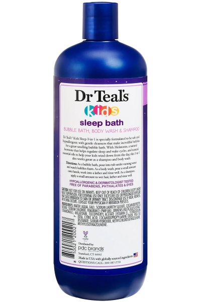 Dr.Teals Kids Sleep Bath 3in1 Banyo Köpüğü + Vücut Şampuanı + Şampuan 591ML - 2