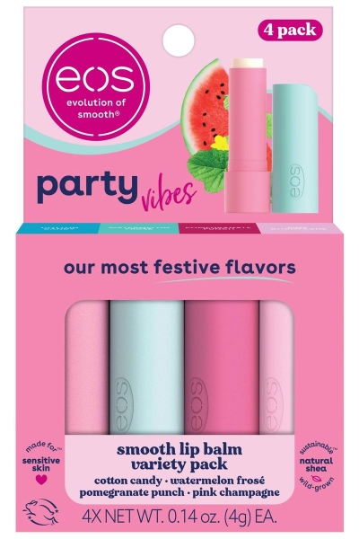 EOS Lip Balm Party Vibes Dudak Balsamı Çeşit Paketi 4 Adet - 1