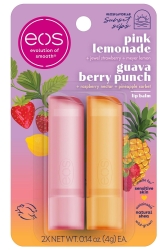 EOS Lip Balm Pink Lemonade + Guava Berry Punch 2'li Dudak Balsamı 2x4GR - EOS Lip Balm