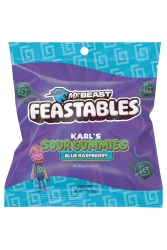 Mr Beast Feastables Karl Gummies Sour Blue Raspberry 100GR - Feastables