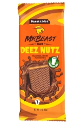 Feastables Mr Beast Fıstık Ezmeli Çikolata Atıştırmalık Bar 60GR - Feastables