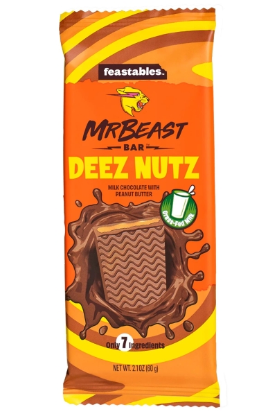 Feastables Mr Beast Fıstık Ezmeli Çikolata Atıştırmalık Bar 60GR - 1