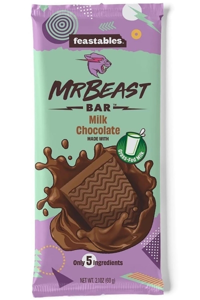 Feastables Mr Beast Sütlü Çikolata Atıştırmalık Bar 60GR - 1