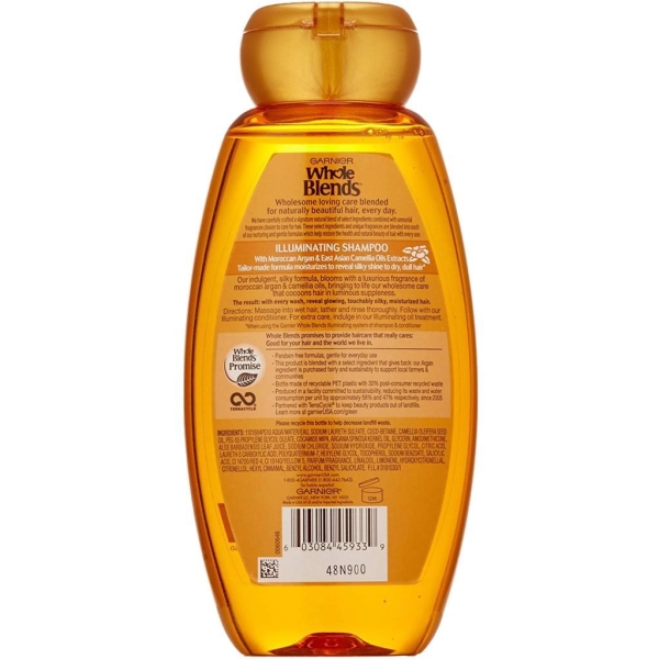 Garnier Whole Blends Fas Argan ve Kamelya Yağı Özlü Parlaklık Şampuanı 370ML - 2