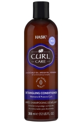 Hask Bukleli Saçlar İçin Dolaşıklık Önleyici Saç Kremi 355ML - Hask