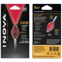 Inova Microlight Micro Led Kırmızı Işık Şeffaf Gövde - Inova Flashlights