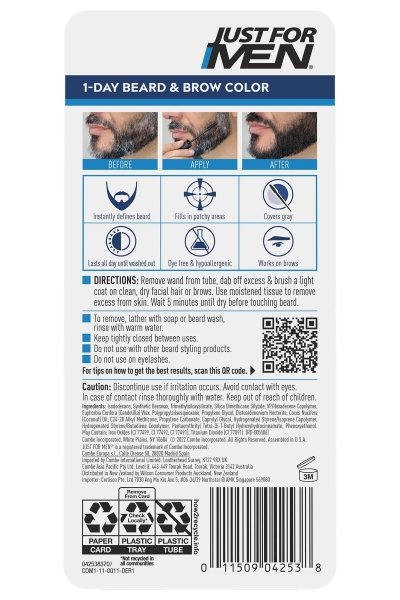 Just For Men 1 Günlük Geçici Sakal ve Kaş Boyası Koyu Kahverengi 9ML - 2