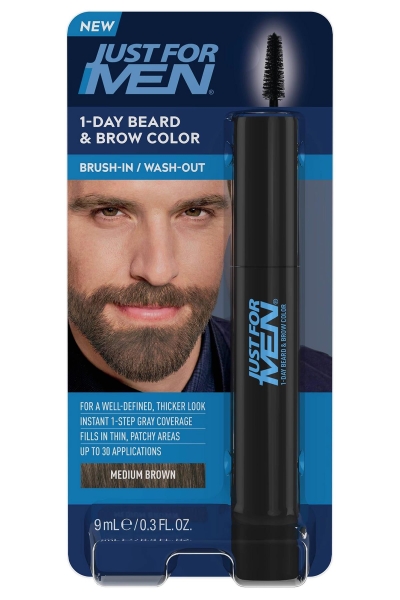 Just For Men 1 Günlük Geçici Sakal ve Kaş Boyası Orta Kahverengi 9ML - 1