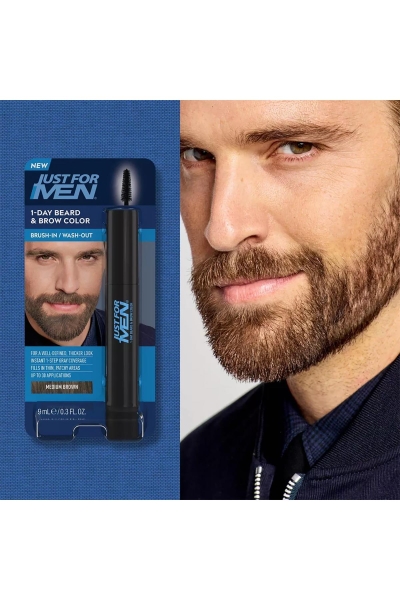 Just For Men 1 Günlük Geçici Sakal ve Kaş Boyası Orta Kahverengi 9ML - 3