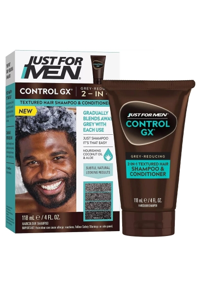 Just For Men ControlGX Gri Dokulu Saçları Koyulaştıran 2in1 Şampuan 118ML - 1