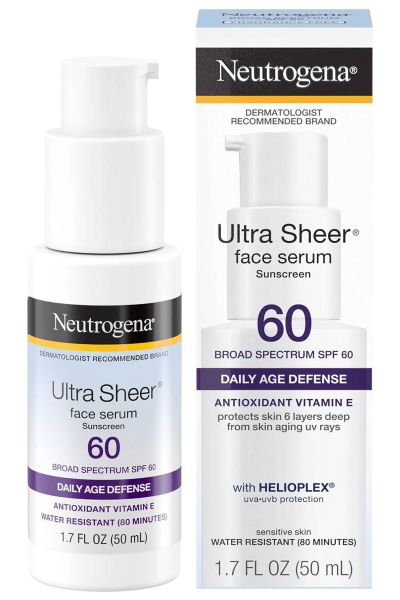 Neutrogena Ultra Sheer SPF60 Güneş Koruyucu Yüz Serumu 50ML - 1