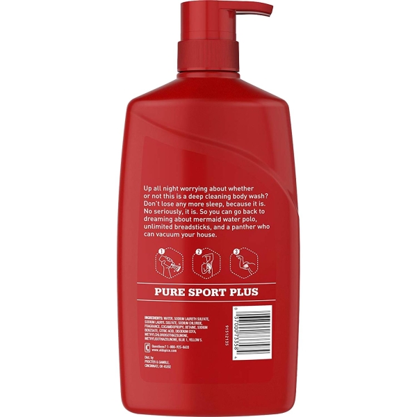 Old Spice HW/C Pure Sport Plus Vücut Şampuanı 887ML - 2