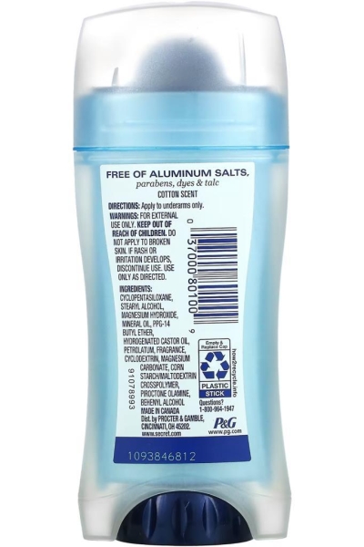 Secret Aluminum Free Cotton Koltuk Altı Deodorant Stick 68GR - 2