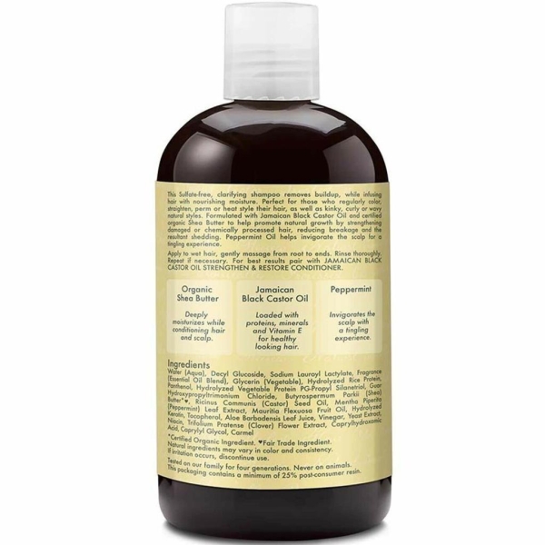 Shea Moisture Jamaican Black Castor Oil Güçlendirici ve Onarıcı Şampuan 384ML - 2