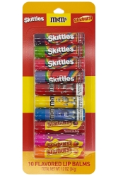 Taste Beauty Skittles M&M's Starburst Lip Balm Dudak Balsamı Çeşit Paketi 10 Adet - Taste Beauty