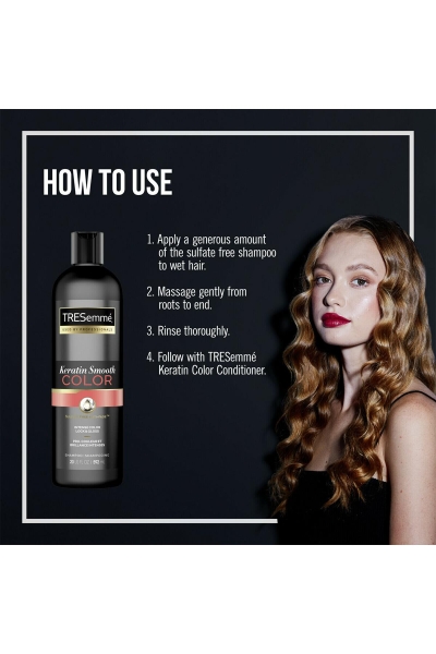 TRESemme P/C Keratin Smooth Boyalı Saçlara Sülfatsız Şampuan 592ML - 4