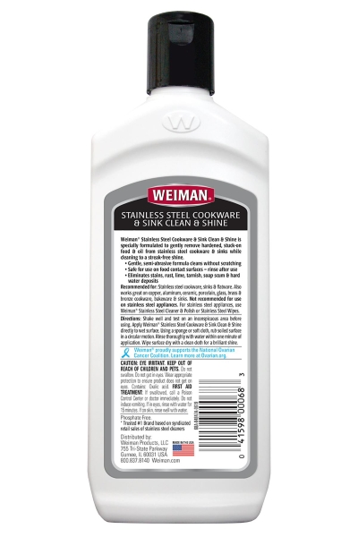 Weiman Paslanmaz Çelik Pişirme Kapları ve Lavabo Temizleyici Parlatıcı 237ML - 2